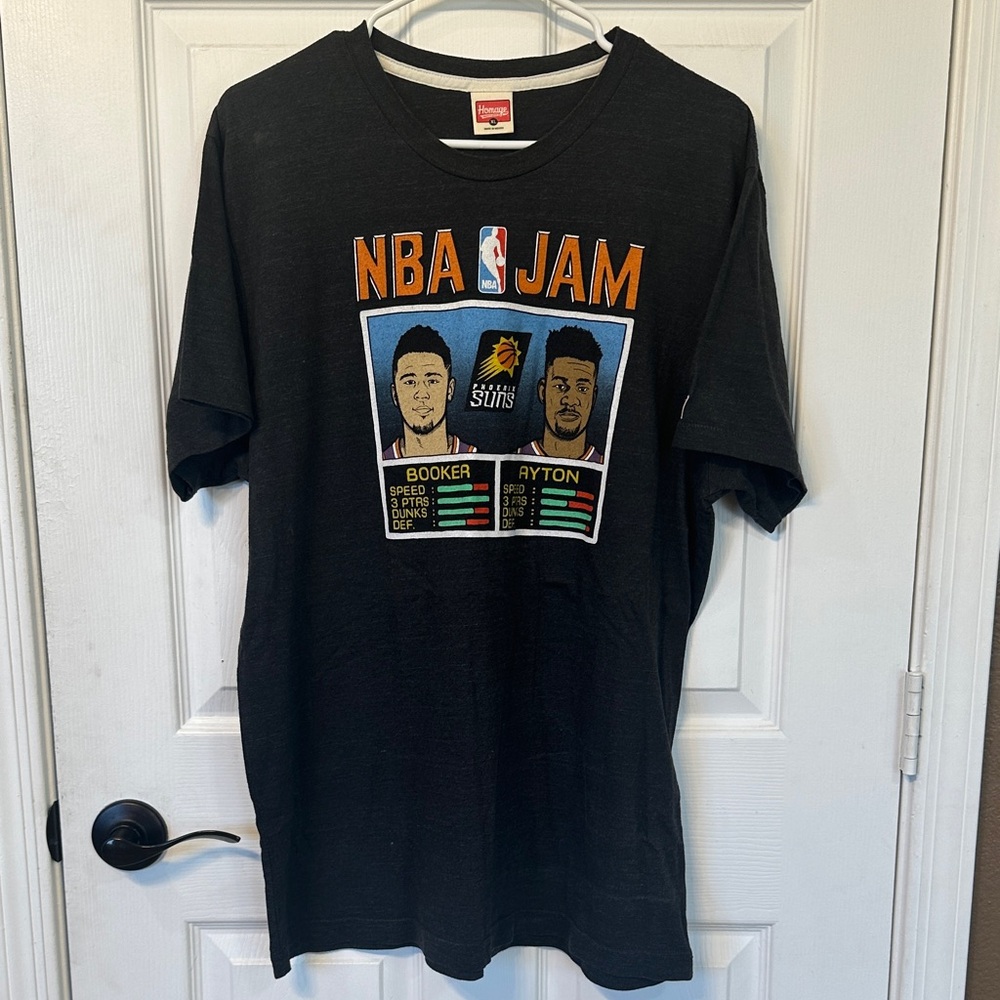 HOMAGE Black NBA Jam Short Sleeve Tee Devin Booker Phoenix Suns NBA